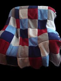 How to arm knit a giant blanket with merino wool. Color Block Crochet Afghan Blanket Favecrafts Com