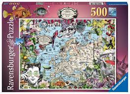 Once you show children's puzzles to adults, most of them immediately get a brain freeze. Ravensburger European Map Quirky Circus 500pc Jigsaw Puzzle Adult Puzzles Puzzles Products Uk Ravensburger European Map Quirky Circus 500pc Jigsaw Puzzle