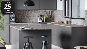 Voxtorp Dark Grey Handleless Kitchen Handleless Kitchen Grey Ikea Kitchen Grey Kitchen