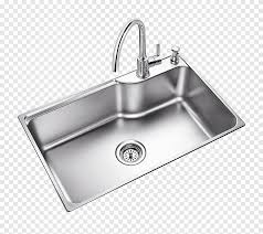 Search more high quality free transparent png images on pngkey.com and share it with your friends. Kitchen Sink Moen Tap Stainless Steel Single Large Sink Angle Kitchen Png Pngegg