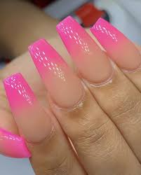 Ombre nail designs come in many cute color schemes, allowing you to feature multiple colors in your manicure instead of settling on just one. Pink Ombre Nails Pink Ombre Nails Ambre Nails Ombre Nail Colors