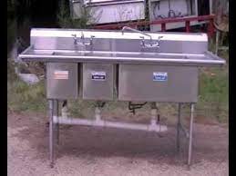 One mop sink, for obvious reasons. 3 Compartment Sink Stainless Steel Sink Restaurant Equipment Youtube