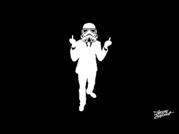 Demonstrating middle fingers with tongue out and looking at camera on purple background. Hd Wallpaper Storm Troopers Black Simple Background Star Wars Middle Finger Wallpaper Flare