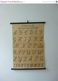 Vintage School Chart Latin Alphabet School Chart Latin