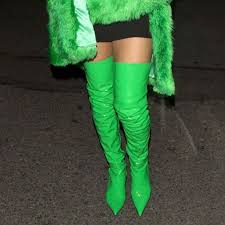 8 Green Leather Thigh High Boots Ideas Leather Thigh High Boots Thigh High Boots Thigh High Boots Heels