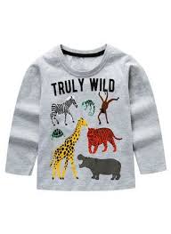 Casual Boys Animal Round Neckline Long Sleeve Tops Floryday Girls Fashion Clothes Boys Clothes Online Boys And Girls Clothes