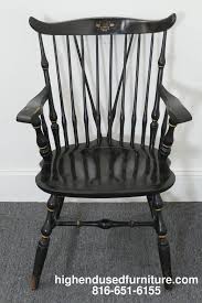 Nichols Stone Black Hitchcock Stenciled Duxbury Windsor Arm Chair Chair Windsor Arm Chair Nichols And Stone
