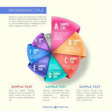 origami pie chart infographic vector free download