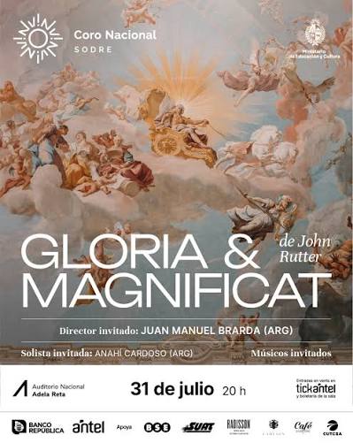 ➡️ El 31 de julio presentaremos dos granes obras: Gloria y Magnificat de John Rutter Dos versiones aclamadas mundialmente por sus armonías brillantes, ritmos contagiosos y una emotividad optimista que renueva textos