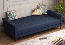 It is also comfortable to lean on. Buy Hover Fabric Sofa Cum Bed Indigo Ink Online In India Wooden Street