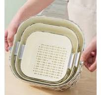 XKHBDL Double Layer Drain Basket Vegetable Washing Basin, Washing Filter,  Double Layered Stackable Detachable Bowl Strainer, BPA-Free & ...