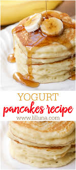 Soft Fluffy Yogurt Pancakes Use Any Yogurt You Like Lil Luna Recipe Pancake Recipe With Yogurt Yogurt Pancakes Food
