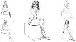 How To Draw A Woman Sitting Down Sitting Sketch Woman Drawing Person Drawing Sitting Poses