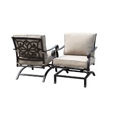 Allen Roth Ebervale Set Of 2 Aluminum Conversation Chairs With Solartex Cushions Lowes Com Metal Chairs Patio Cushions Chair Cushions