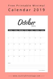 Free Printable Minimal Calendar 2019 Printable Calendar Organizer Minimal Calendar Free Printables