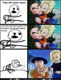 People Are Still Amazed By The Fact That Krillin Ends Up Marrying Android 18 Dragon Ball Super Funny Krillin And 18 Dragon Ball