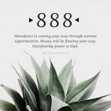 Angel Number 888 Such A Powerful Symbol For Abundance This Angel Number Is A Sign Of Wealth Abundance And Angel Number Meanings Angel Numbers Numerology