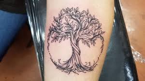 Impressive green celtic tree of life tattoo on shoulder. 30 Amazing Tree Tattoos For Men
