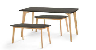 If you live in wales, scotland, the highlands, isle of wight or a postcode. Fjord Rectangle Dining Table And Bench Set Oak And Grey Mysmallspace Uk