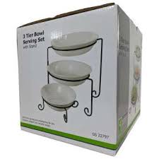 Maybe you would like to learn more about one of these? 3 Tiered Big Ceramic Serving Bowl Set W Metal Wire Stand Shopee Philippines
