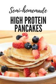 Semi Homemade High Protein Pancakes Recipe High Protein Pancakes Protein Pancakes Picky Eater Recipes