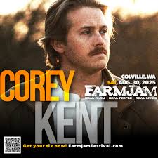 Who's ready for Corey Kent to headline FarmJam's Saturday night?! Joining  him are Josh Meloy Music, Scooter Brown Band, Shane Profitt, Dallas  Alexander & Tanner Laws Band! Tickets are going fast and