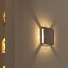 Buy wall modern lamps made by designers that will give a unique style to your spaces. Ultrathin Square 4 Sided Sconce Nordic Metallic Corner Led Wall Mount Light In Purple Blue Red Light Silver Wall Mounted Light Light Sconces