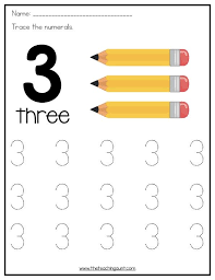 Number Tracing Worksheets For Preschoolers The Teaching Aunt Tracing Worksheets Preschool Preschool Number Tracing Tracing Worksheets