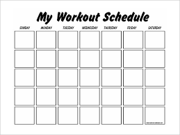 24 workout schedule templates pdf