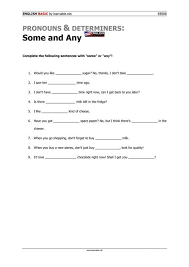 Pronouns Determiners Some And Any Basic Level Unterrichtsmaterial Im Fach Englisch In 2020 Englischunterricht Unterrichtsmaterial Sekundarstufe