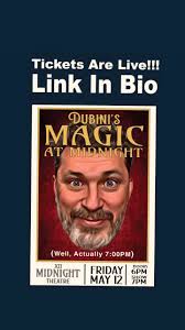 I’m very excited to announce that tickets are now available for my new show  at the beautiful Midnight Theatre! Join me for an evening of magic, laughs,  and other oddities. Backed by the amazing jazz ...