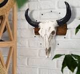 Amazon.com: Resin Long Horn Cow Skull Wall Plaque - Christmas Art Crafts  Ornaments, Cow Bull Bison Skull Decor, Resin Skull Sculpture Wall Hanging  Art ...