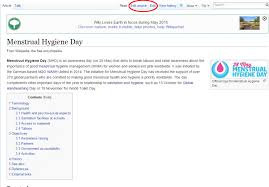 Any season summer autumn winter spring. Wikipedia Article On Menstrual Hygiene Day New Article On Menstrual Hygiene Management Mhm Susana Forum