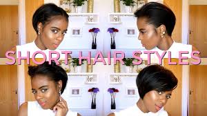 Short hairstyles for black women doesn't mean it all has to be the same length! Growing Out A Pixie Cut 7 Quick Heatless Hairstyles For Short Hair Yulanda Sabrina Hd Youtube