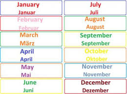 Engligh German Calendar Yakacademyinc Germanclassforchildren German Calendar Months In A Year