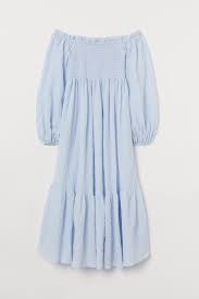 You can also filter out. Off The Shoulder Dress Light Blue Ladies H M
