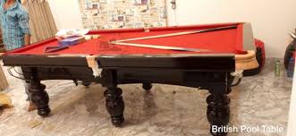 British Pool Table In Red Cloth We Have Set Benchmarks In The Market By Manufacturing Exporting And Supplying In 2020 Snooker Table Pool Table Pockets Buy Pool Table