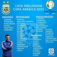 Predicted starting xi for argentina | copa america 2021 final. Argentina Football Media Eng On Twitter Preliminary Argentina Squad For Copaamerica