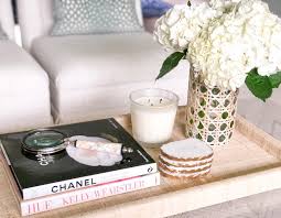 Grass Cloth Tray Hydrangeas Nestfragrances Candle And Chanel Coffee Table Perfection In 2020 Chanel Coffee Table Book Coffee Table Styling Chic Coffee Table