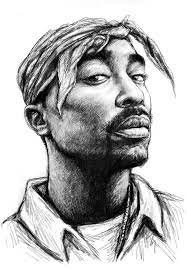 Tupac Shakur Art Drawing Sketch Portrait Painting 2pac Art Rapper Art Tupac Art