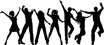 Shadow Party People Png 846 368 Silhueta Desenho