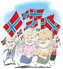 Ladda ner detta gratis stockfoto på den norska nationaldagen nu. Norges Nationaldag Bara Norska Flaggor Tillatna Ledarsidorna Se