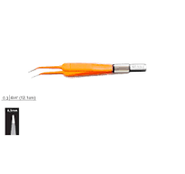 Pinza Bipolar Angulada Antiadherente Silver Curva Conexión EU 12cm