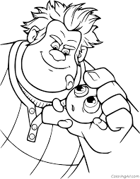 Rex coloring pages dinosaur t | coloring book page and drawing learn colors for kids. Wreck It Ralph Coloring Pages Coloringall
