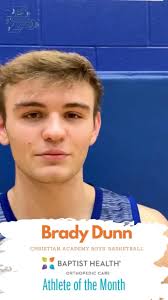 Christian Academy senior Brady Dunn was voted the Baptist Health February  Athlete of the Month.