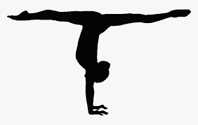 Art gymnastics with ball, vector illustration or banner template in trendy abstract colorful polygon style with rainbow back. Gymnastics Handstand Balance Beam Split Sport Gymnast Silhouette Split Handstand Hd Png Download Transparent Png Image Pngitem