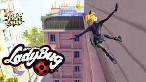 This superhero running game is the real deal! Miraculous Ladybug Cat Noir 11 Cat Noir Leap Over Rooftops Run Through Alleyways Youtube