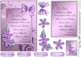Cards are shipped the next business day. Metallic Birthday Sister In Law With 3d Decoupage Cup169810 359 Craftsuprint