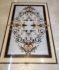 Picture Of Garden Medallion Id550 Example Of Custom Floors Medallions Inlays Borders And Parquet Marble Waterjet Marble Medallion Flooring Marble Design