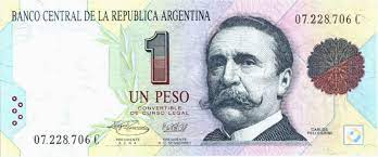Argentina 5 pesos unc currency note. 1 Argentine Peso Banknote Carlos Pellegrini Exchange For Cash